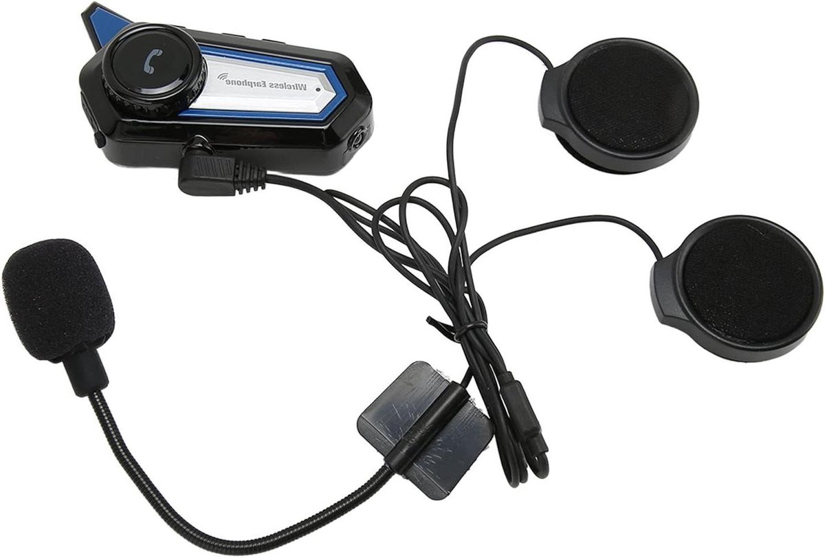 Motorhelm Headset - Communicatie Systeem - Buiten Sporten - HD Ruisonderdrukking - 10-15m Bereik - Zwart