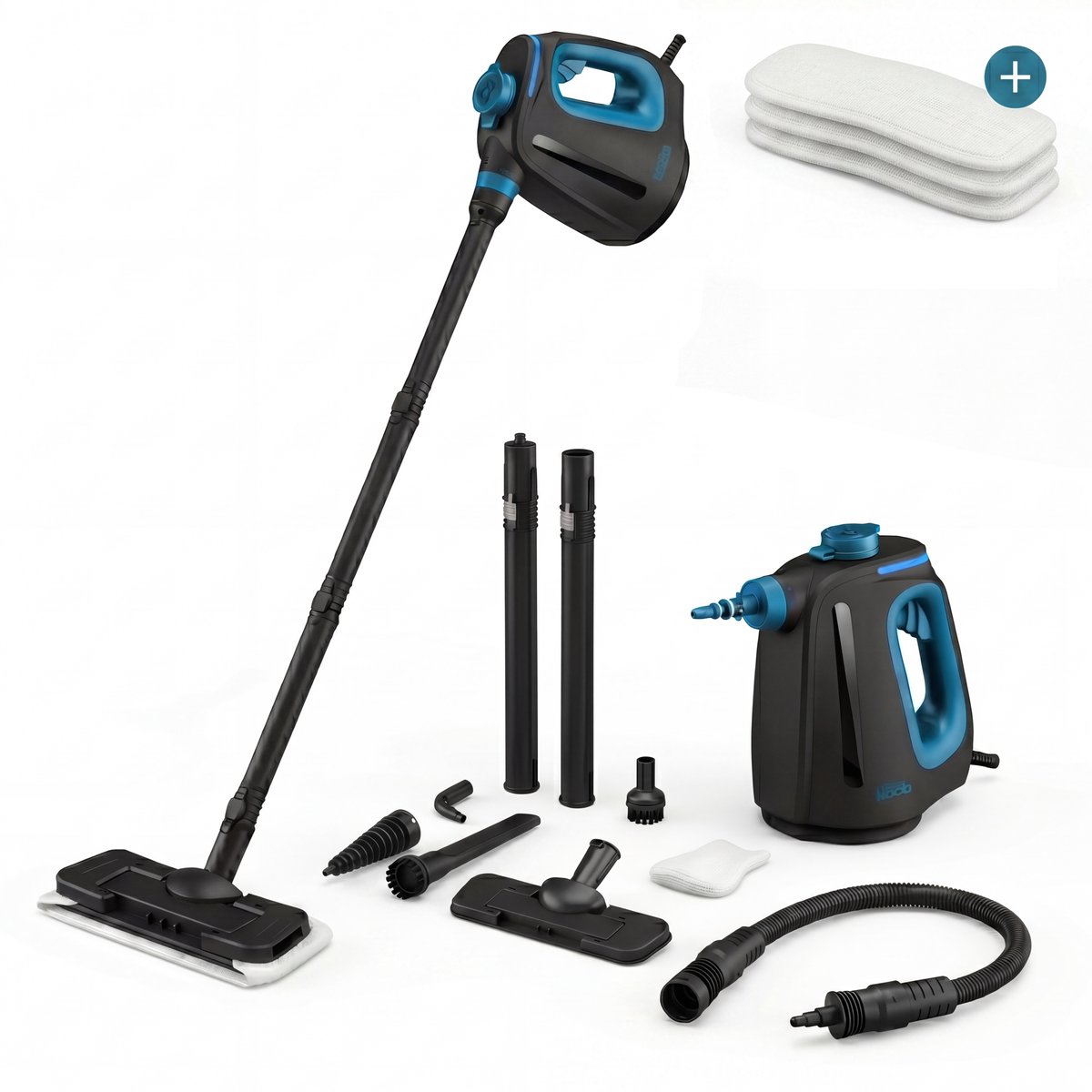 CleanKoala 2-in-1 Stoomreiniger – 15 sec Opwarmtijd – 30 min lang stomen– Incl. 12 Accessoires & 3 extra doekjes