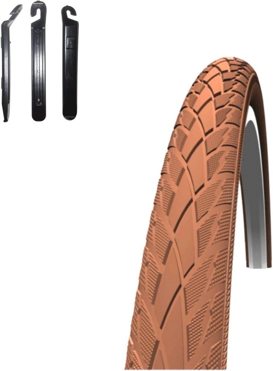 Fietsband Bruin - Banden Set - Veilig Fietsen - Met Reflex - 42-622 - Bruin