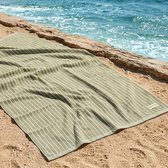 L&G - %100 Katoen Strandlaken 90x180 cm - Badlaken - Reishanddoek - Saunadoek - strandhanddoek - Sneldrogende Badhanddoek - Groen