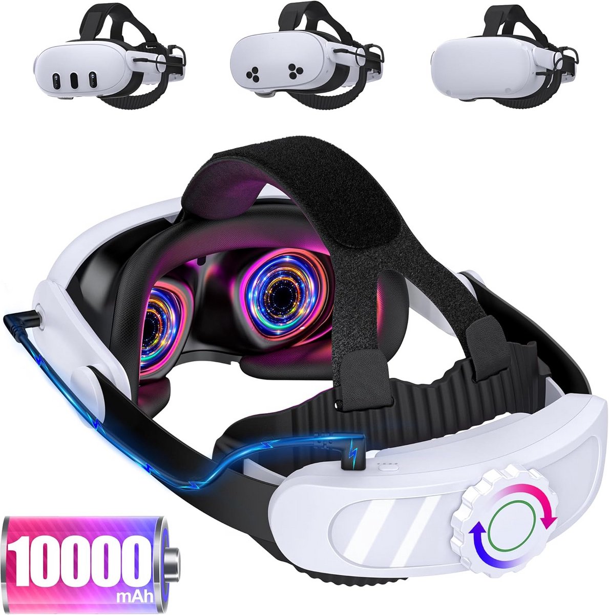 Verstelbare Hoofdband met Krachtige Externe Batterij voor VR Headsets