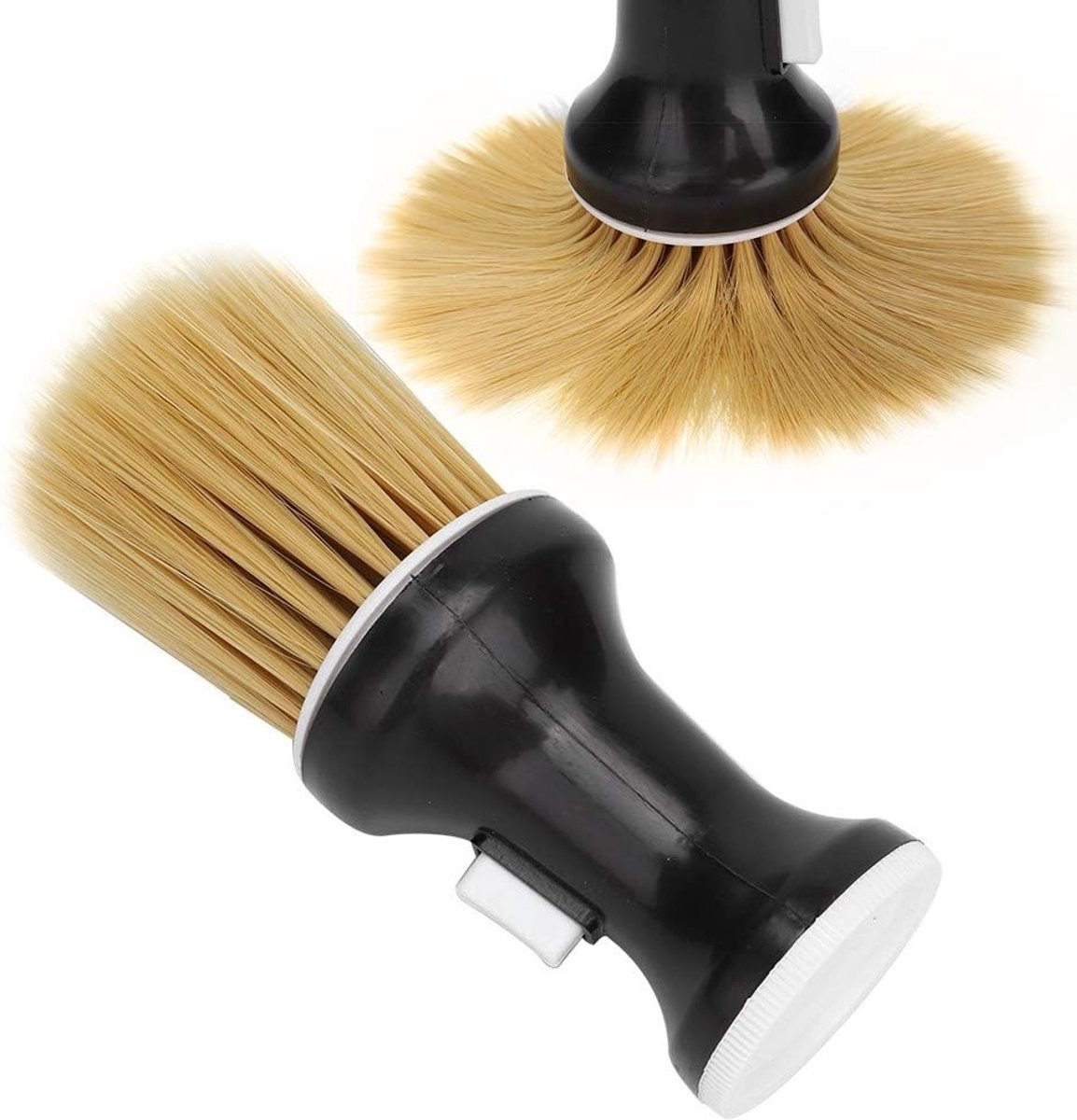 Professionele Nekborstel voor Kappers - Ideaal voor Haarverzorging en Salon Accessoires - Zwart en Ergonomisch Ontwerp