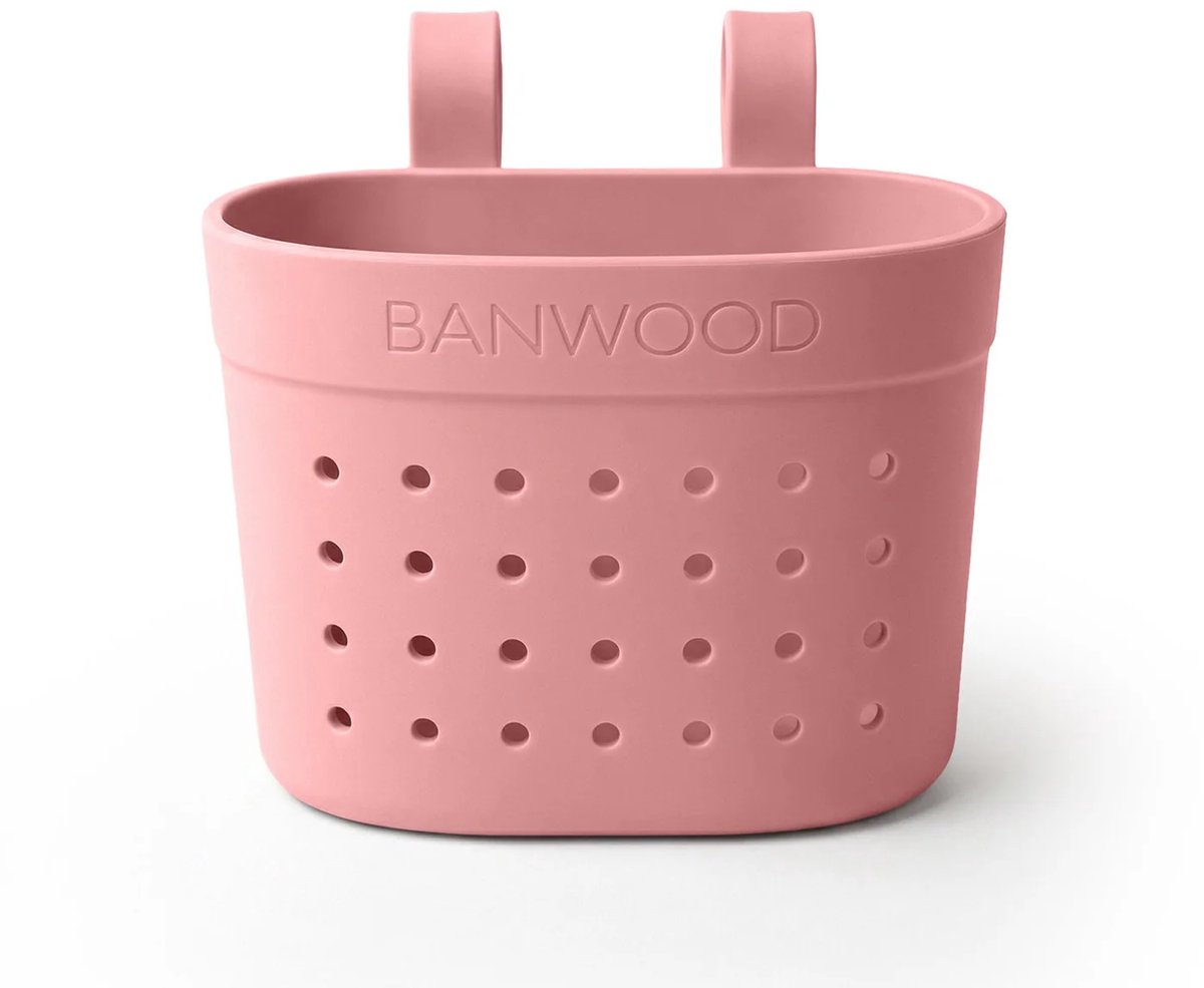 Banwood - Pin & Ride basket - Fietsmandje - Mandje voor stepjes - Raspberry - Roze