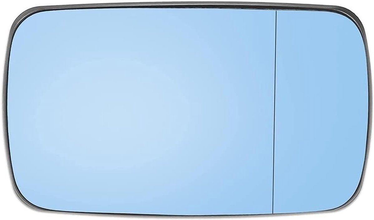 Achteruitkijkspiegel vervangend spiegelglas met verwarming voor BMW 3-serie E46 1998-2006, links/rechts, wit/blauw, auto-accessoires