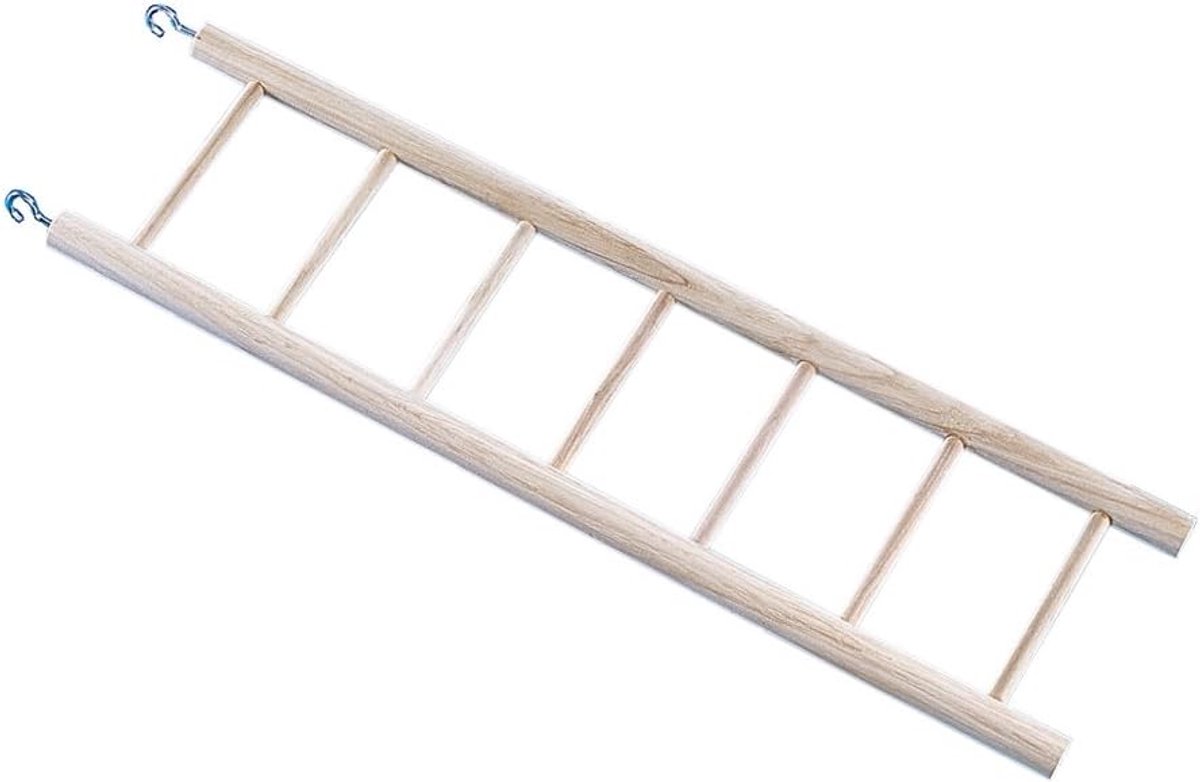 Houten kooi ladder met 7 sporten voor vogels - Natuurlijk klimspeelgoed
