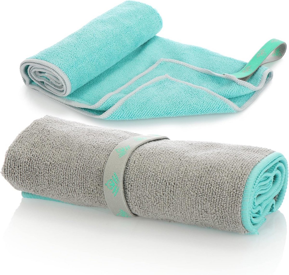 2 x Sneldrogende Microvezel Yoga Handdoek - 64 x 40 cm - Universeel Inzetbaar voor Sport, Strand, Douchen en Zwemmen