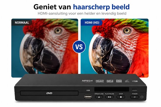 BOECK DVD Speler met HDMI en USB - Compacte DVD Player Inclusief Afstandsbediening van BOECK — afbeelding 4