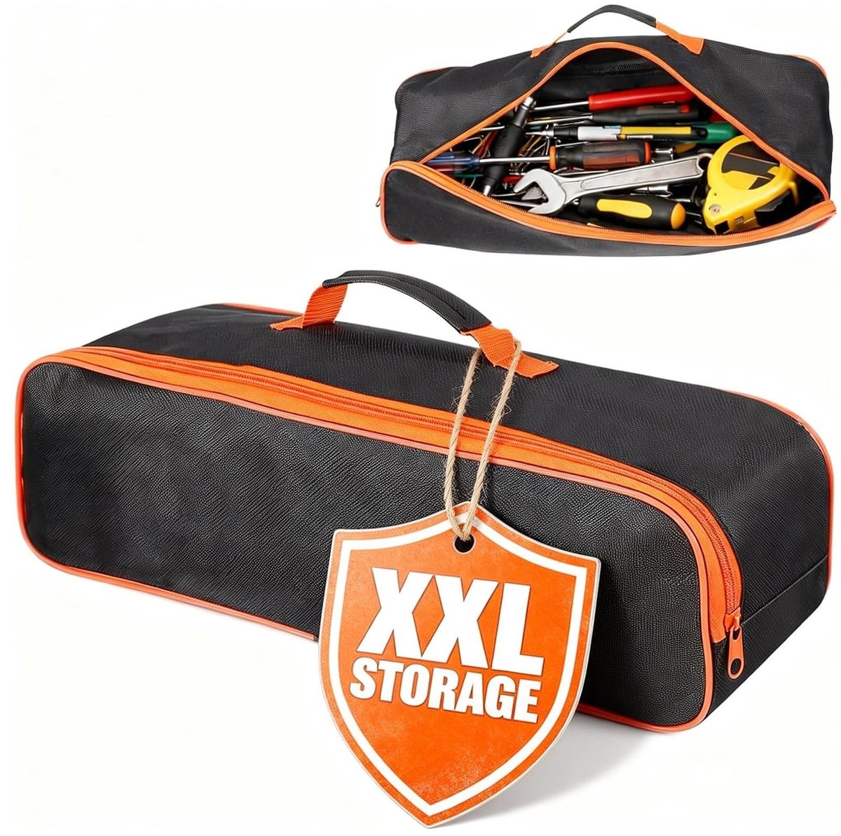 NTH products- Opbergtas Zwart - Draagbare Gereedschapstas - Oxford Stof - Accessoire-Organizer - 42 x 14 x 11 cm - Handvat Ontwerp