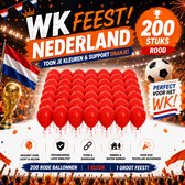 Rode Latex Ballonnen – 200 Stuks – 12 Inch – Rood – Geschikt voor Helium & Lucht