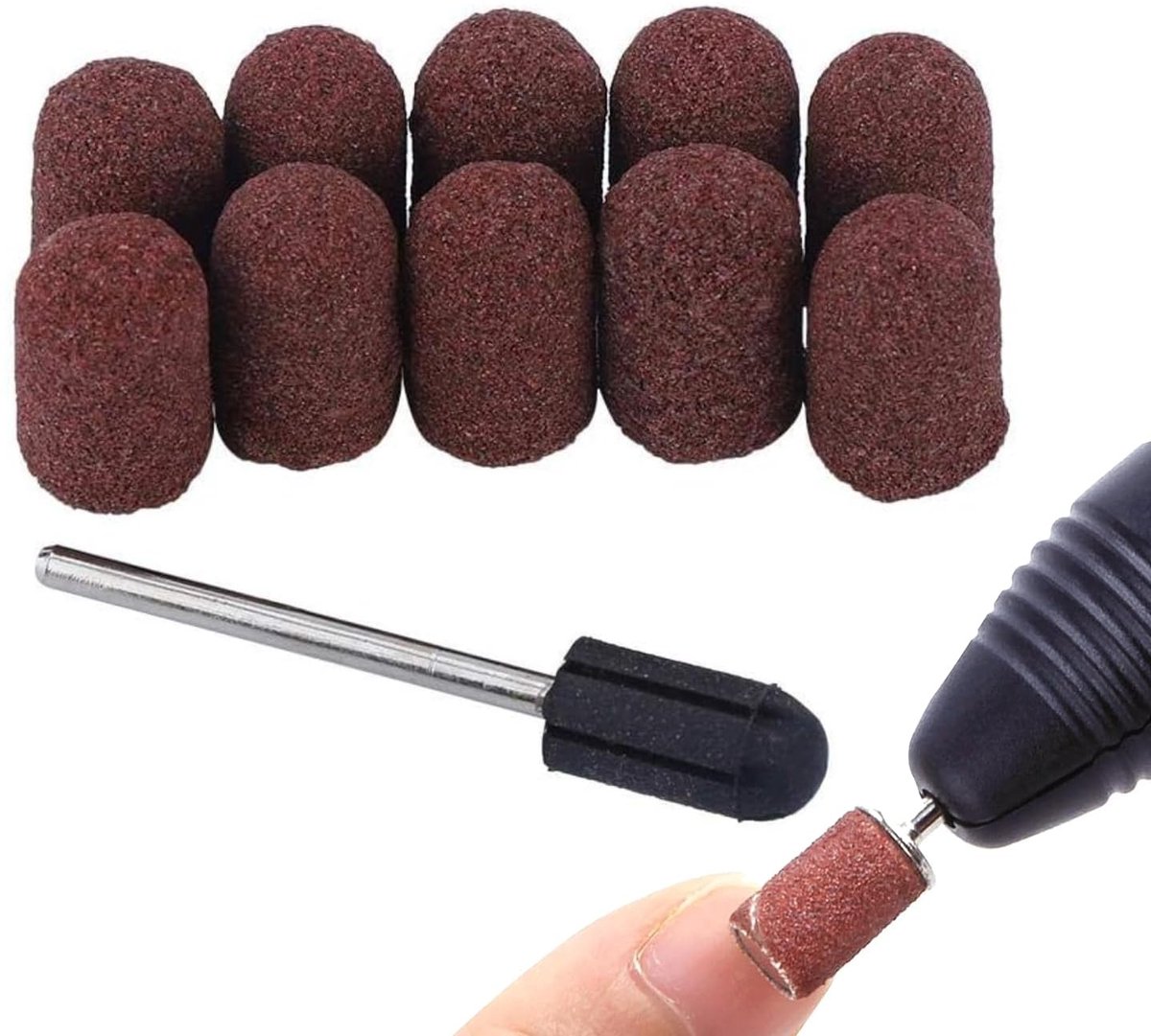 MTTproducts- Nagelboorkoppen 10 Stuks - Nagelslijpmachines - Boorbeitels - Manicure Gereedschappen - Pedicure Gereedschap - Slijpschuurmachine - Nagelbits