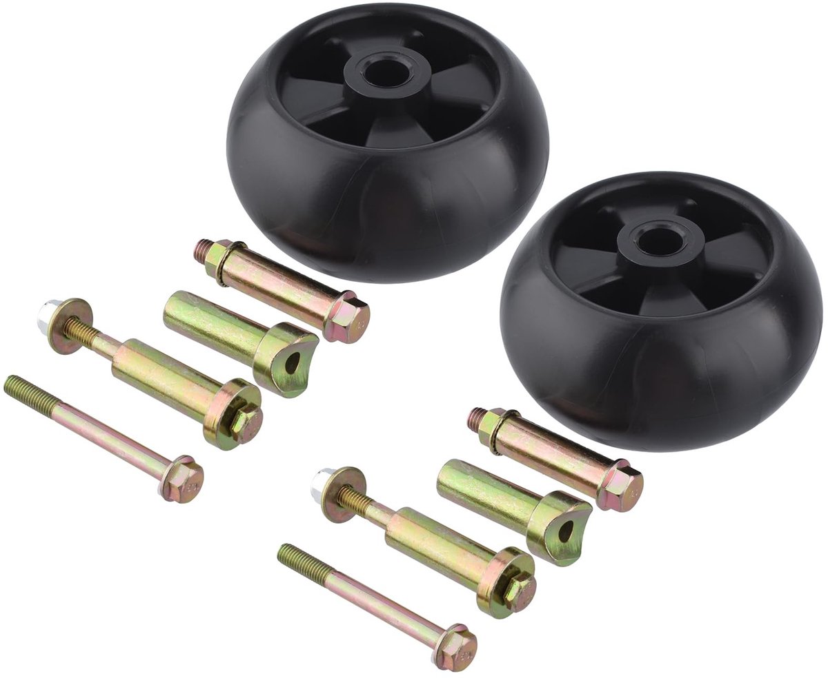 MTTproducts- Deck Wiel Vervanging voor John Deere - Wielset 5" x 2-1/2" - Inclusief Hardware - Binnendiameter 5/8" - Set van 2 Wielen - Maaiwiel