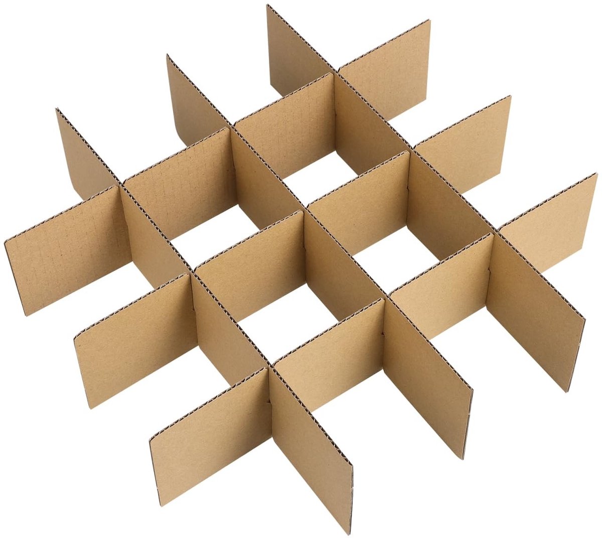 MTTproducts- Doosverdelers Set van 6 - Kartonnen Verdelers - Beschermend voor Glazen - Verstelbare Indeling - Duurzaam Materiaal - Geschikt voor Dozen 40 x 30 x 30 cm - Doosindelingen