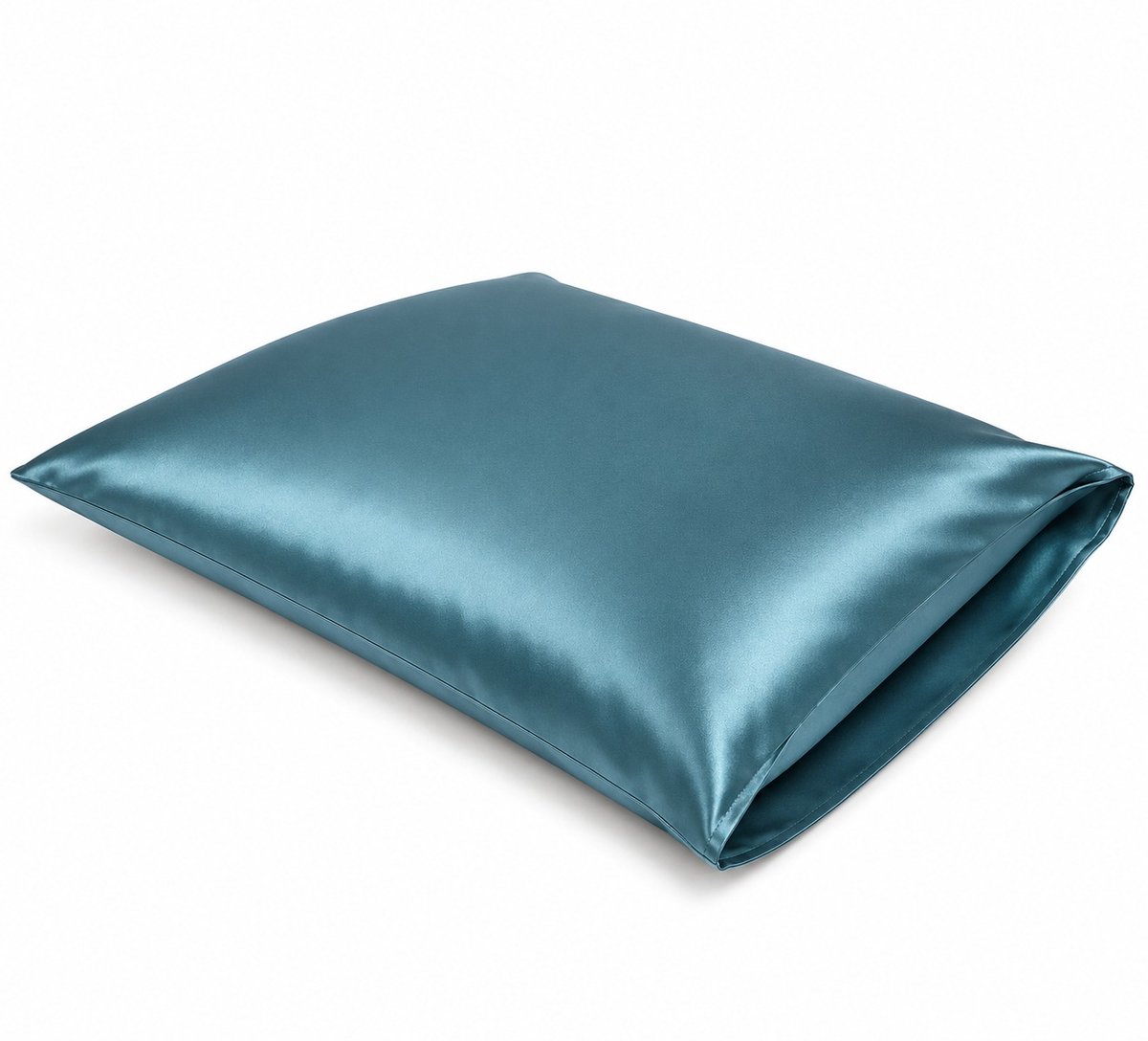 Kussensloop Blue Lagune| Luxe satijnen sloop | 60 x 70cm | Sloop | Satijn | Antipluis | Antirimpel | Hoes | CG methode | Slapen met krullen | Curly Girl