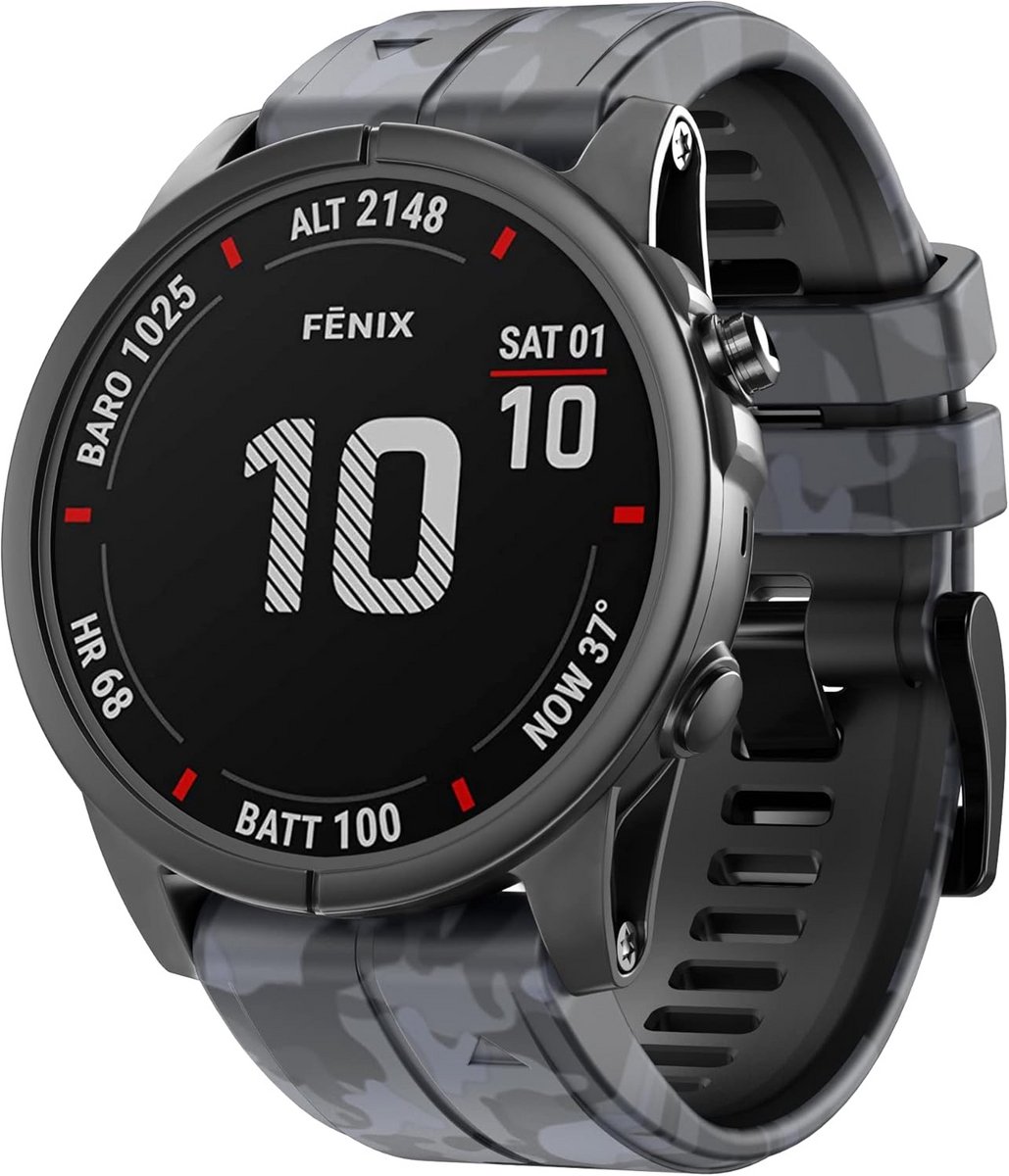 22mm Siliconen Horlogeband voor Garmin Fenix 5/6/7, Forerunner 935/945 & Instinct Horloges