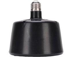Warmtelamp Reptielen - Verwarming Huisdier - Kooi Klimaat - Veilige Temperatuur - 13x14 cm - Zwart
