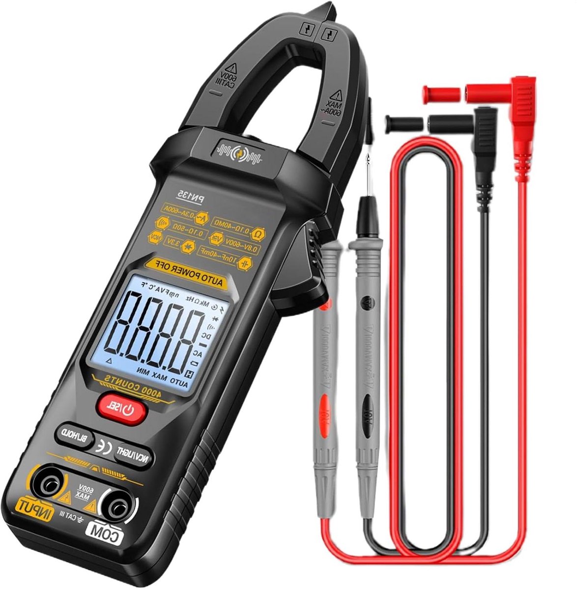 Tang Multimeter - Elektrische Tester - Elektrisch Werk - Intelligente Autodetectie - 4000 Tellingen - Zwart