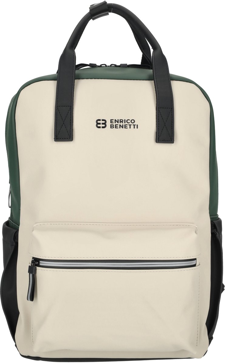 Enrico Benetti Bergen Waterafstotende Laptoprugzak met 17 inch Laptopvak - Rugzak 18 Liter - Beige Groen
