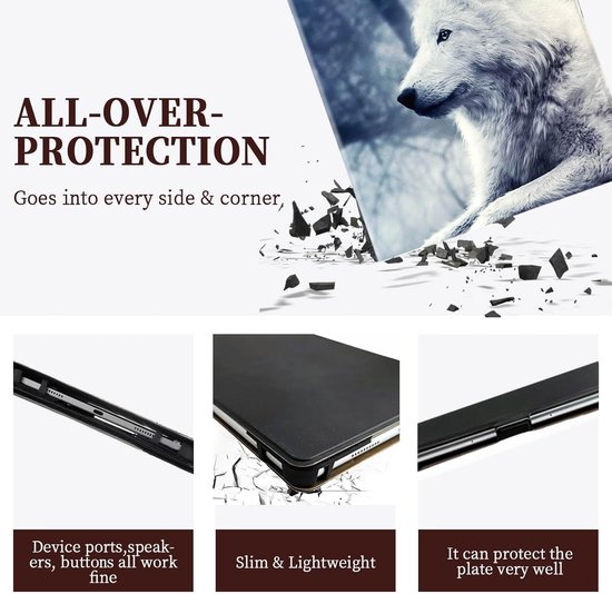 eReader Tablet Hoes - Beschermhoes Cover - Apparaat Beschermen - 360 Graden Rotatie - 7 Inch - Lang — afbeelding 5