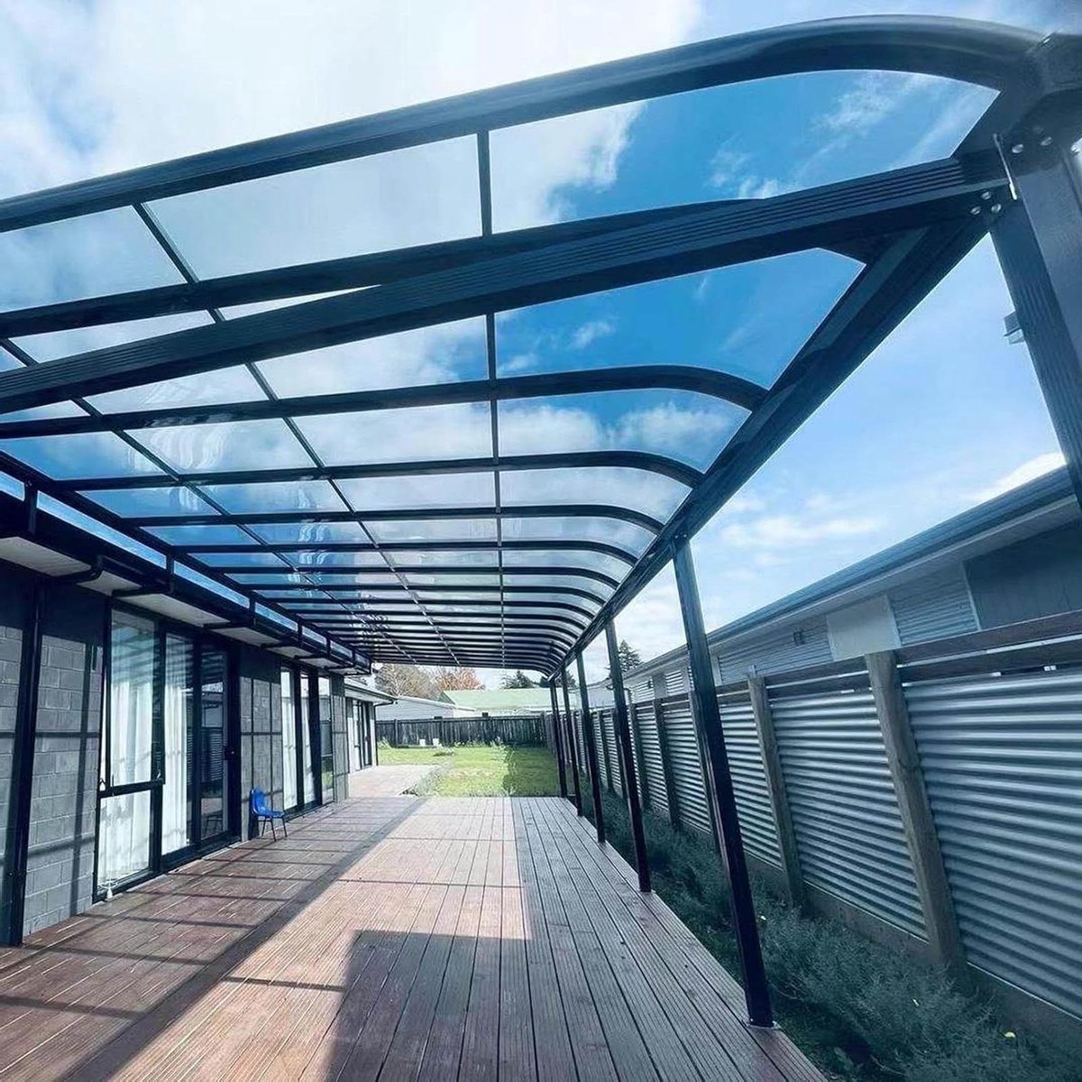 Polycarbonaat Plaat - Acryl Dakpaneel - Kassen Bouwen - Slagvast UV Beschermd - 60x60 cm - Transparant