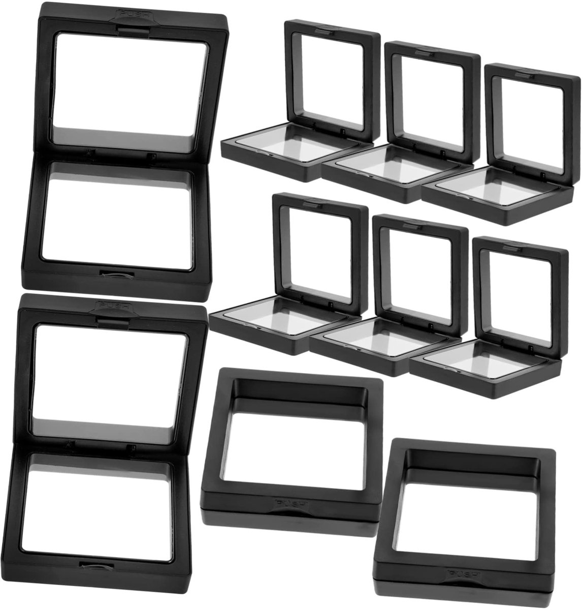 Cosensi- Sieradenopbergrek 10-delig - Oorbeldisplay - Organizer - Sieradendoos - Kunststof - Transparante Vitrine - Sieradenbox
