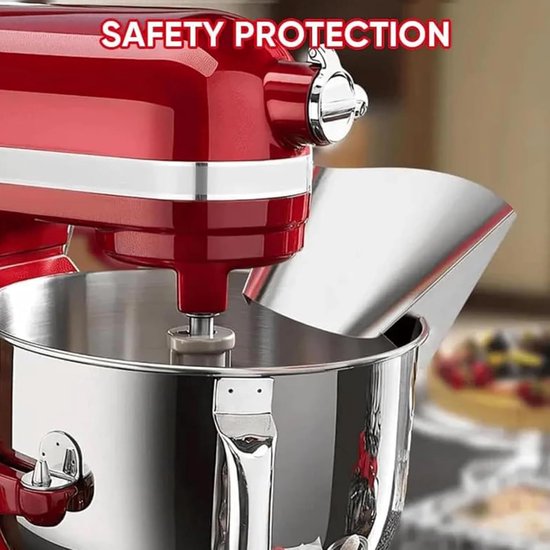 Giet Schild - Mixer Accessoire - Schoon Maken - Voorkomt Spatten - 20 cm - Zilver — afbeelding 5