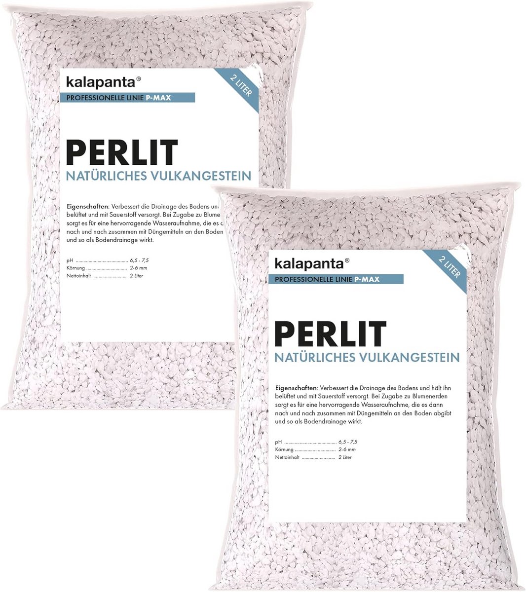 Perlite 2x2 Liter - Natuurlijke Geëxpandeerde Vulkanische Steen voor Tuinieren en Huisplanten