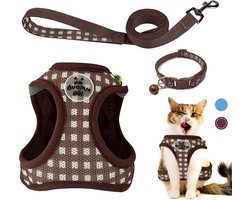Hernas voor honden met riem - 150 cm - Schattig - Reflecterend - Ademend - Anti-escape - Voor kleine honden en puppies - Zacht mesh