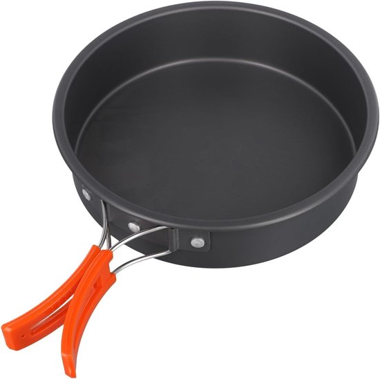 Camping Koekenpan - Outdoor Kookgerei - Buiten Koken - Opvouwbaar Lichtgewicht - 18 cm Diameter - Zilverkleurig — afbeelding 2