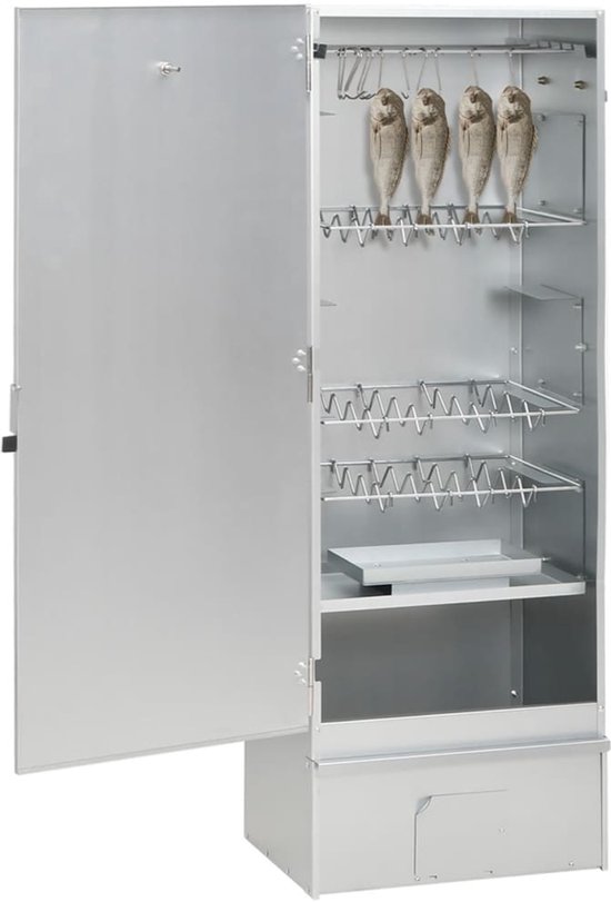 vidaXL - BBQ-rookoven - met - koude - rookgenerator - gegalvaniseerd - staal van Merkloos — afbeelding 3
