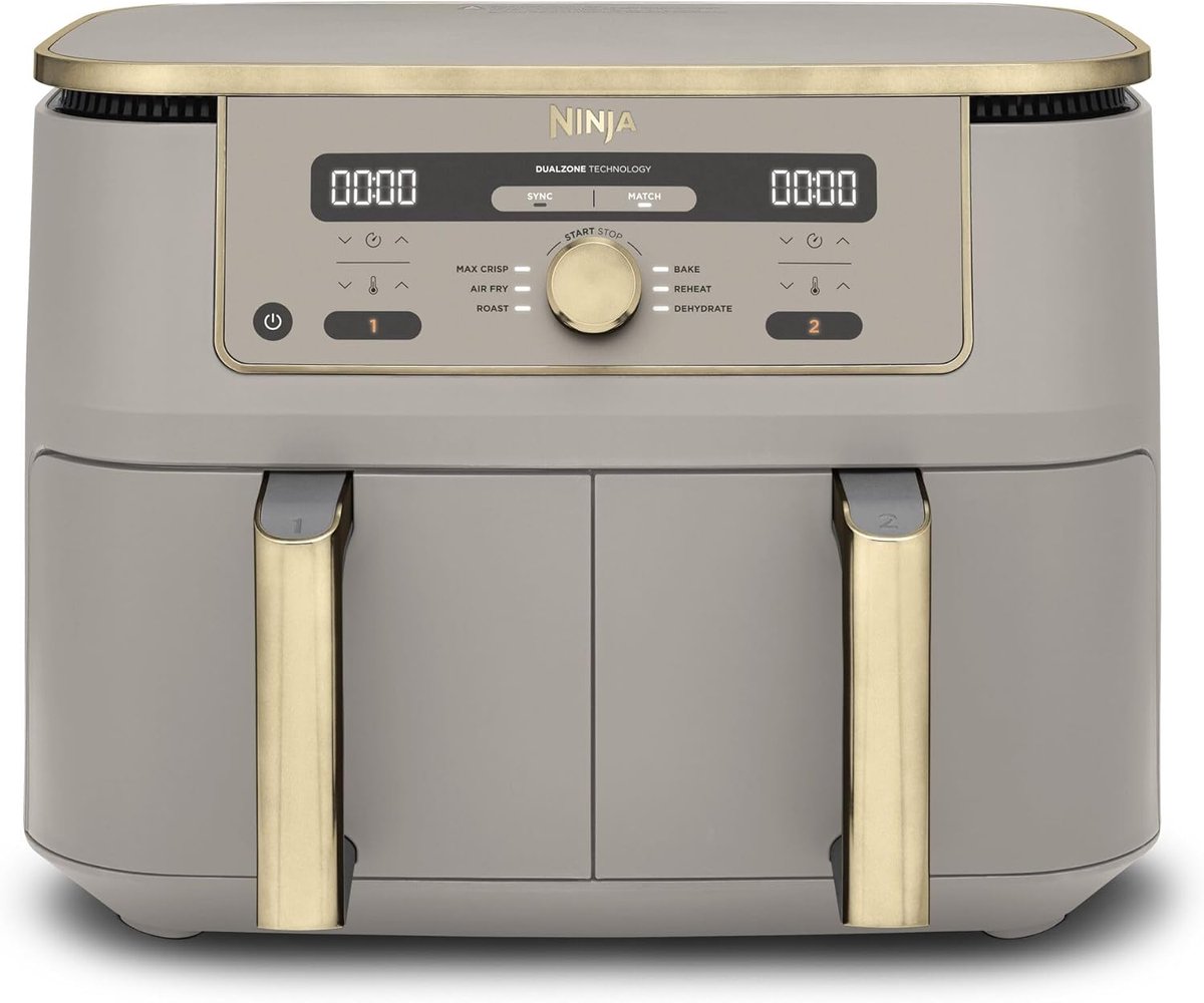 Airfryer Dubbele Bak 9 5L – 6-in-1 Heteluchtfriteuse – 2 Lades – 2470W – Vaatwasserbestendig