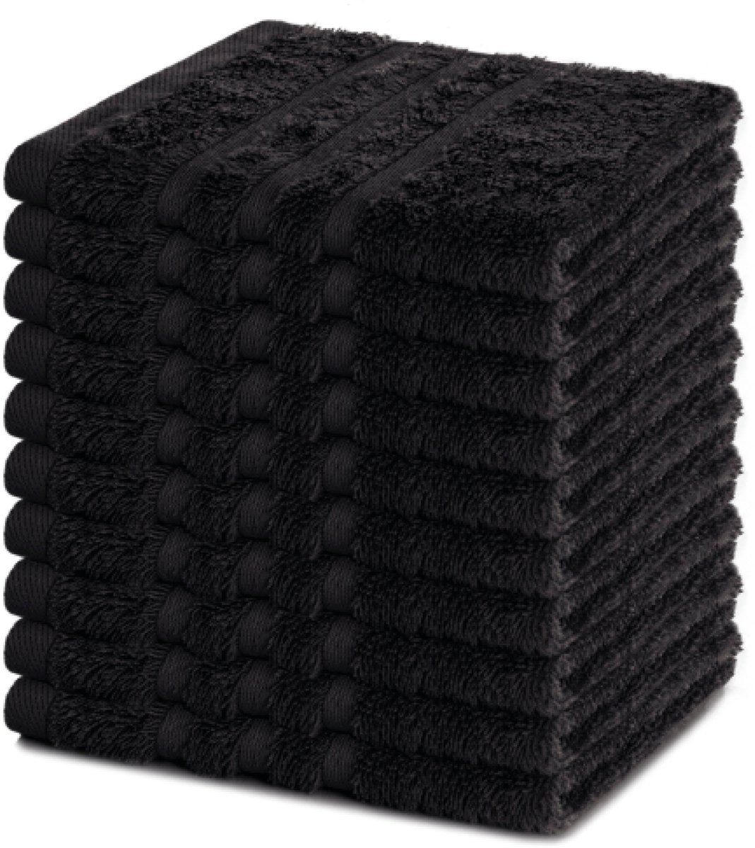 Lavea® Set van 10 Washandjes 30x30 cm | 100% Katoen | Zachte & Absorberende Gastendoekjes | Gezicht, Baby, Make-up, Reizen - Turkoois