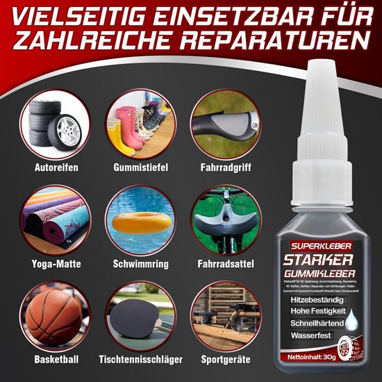 Extra Sterke Watervaste Rubberlijm voor Reparatie van Banden, Schoenen en Diverse Rubberproducten — afbeelding 3