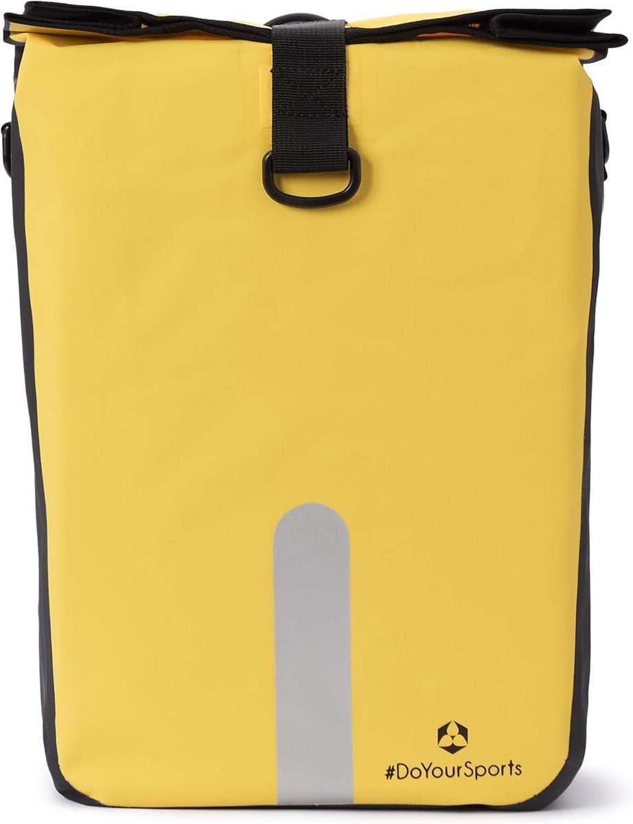 3-in-1 Fietstas met Waterdicht Systeem - 23 Liter Capaciteit - Reflecterende Fietstas voor Bagagedrager - Geel