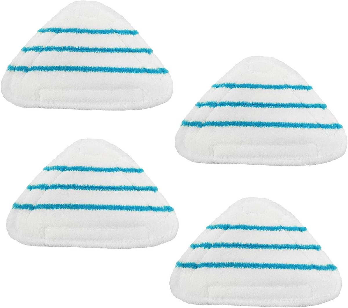 Vervangdoeken Stoomreiniger - Microvezel Pads - Vloeren Reinigen - Driehoekige Vorm - 4 Stuks - Wit