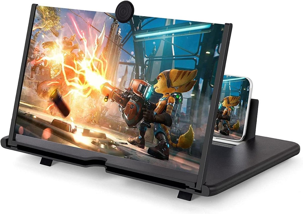 Telefoon Schermvergroter - Mobiele Bioscoop - Film Kijken - Vergroot 3-5 keer - 18 inch - Zwart