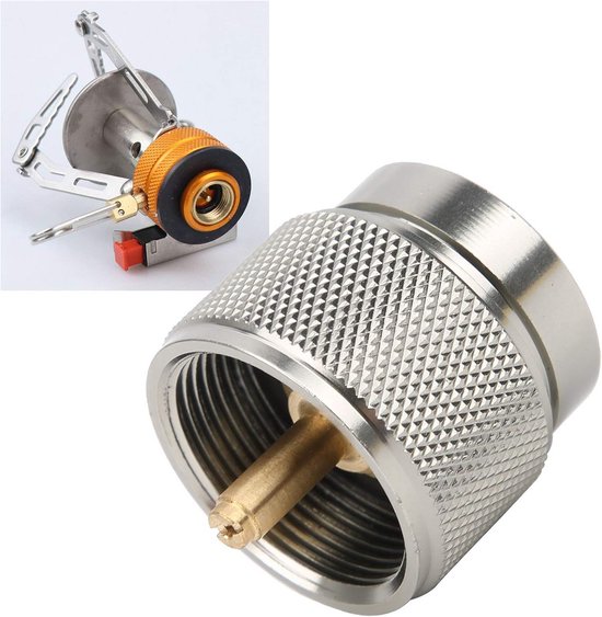 VGEBY Camping Stove Adapter, 2pcs Cassette Gas Tank Converter Connector-Cylinder Adapter for Outdoor Camping Picnic — afbeelding 2
