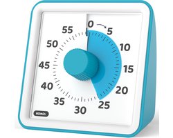 LIORQUE Visuele Timer voor Kinderen, 60 Minuten Visuele Countdown Timer Klok voor kinderen Pomodoro Timer voor Klaslokaal Onderwijs Koken