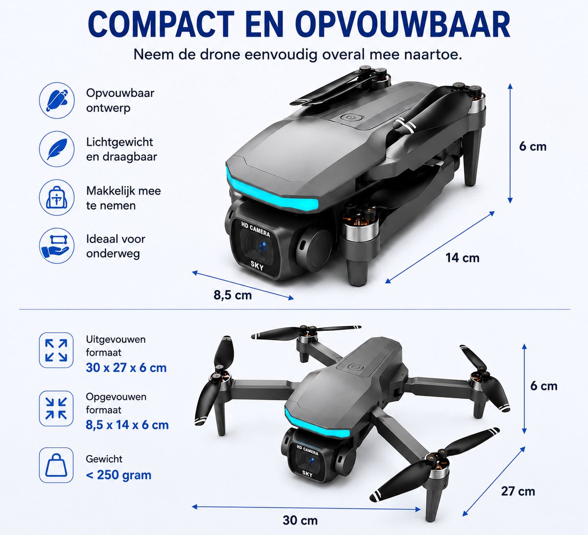 iTeck X5 Drone met Camera en Schermcontroller thumbnail 2
