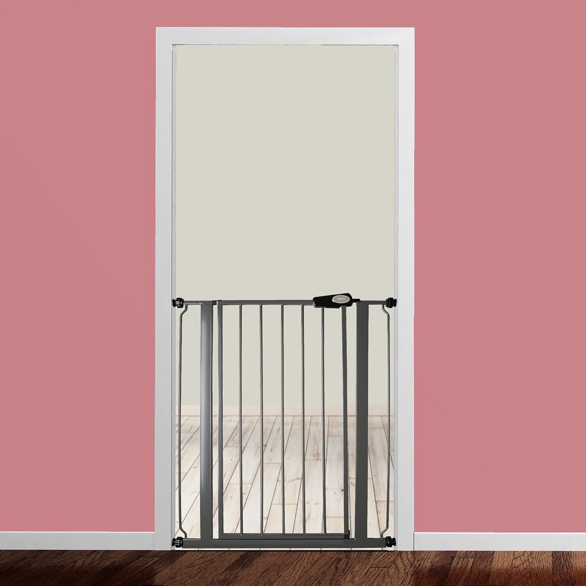 Bettacare Child and Petgate, Clamp Gate Extra High 104 cm, Stair Gate Without Drilling, Clamp Attachment Between 75 cm to 83 cm, Slate Grey, Safety Gate for Stairs and Door, Gate for Pet – foto 2