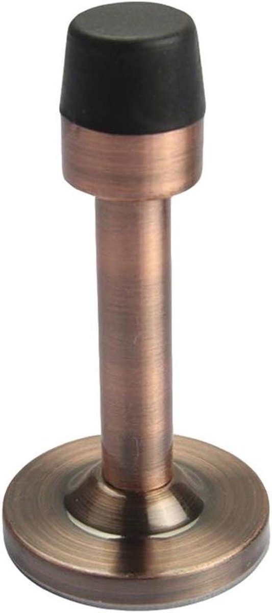 Wandgemonteerde Deurstop - Deurvanger RVS - Bescherming Muren - Zware Uitvoering - 200 Gram - Geborsteld Staal