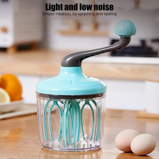 Room Mixer - Slagroommaker - Keuken Gebruik - Gear Rotatie Design - 24.5x13.5cm - Groen — afbeelding 3