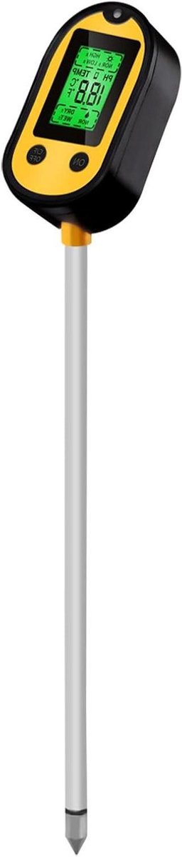 Bodemvochtsonde - Plantmeter pH meter - Plantenverzorging - 5-in-1 meting - 35 cm - Grijs