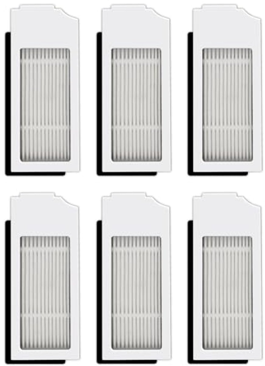 6 Stuks HEPA Filters Compatibel met Ecovacs Deebot N20 Plus / N20 Pro Plus / X1 Omni / T10 / T10 Plus / T10 Turbo / T10 Omni - Vervangende Filter Set