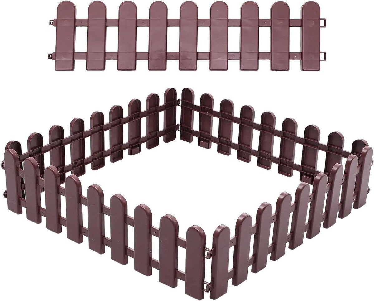 Grasrand Set - Tuinrand Hek - Tuin Decoratie - Flexibele Lengte - 2 Stuks - Zwart