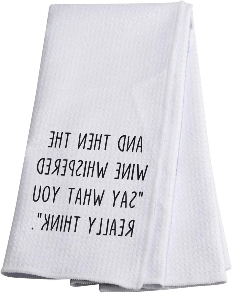 Keukendoek - Theedoek - Keuken decoratie - Grappig gezegde - 40x60 cm - Wit