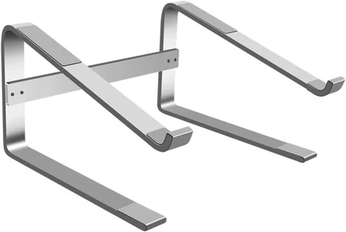 Laptopstandaard - Notebookhouder - Comfortabel Werken - Verstelbare Hoogte - 10-18 inch - Zilver