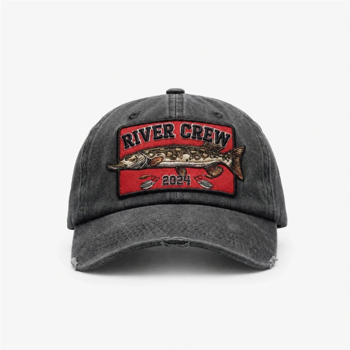 River Crew Snoek Visserspet Grijs - Vissers Pet - Vis Pet - Vissen - Petten - Pet