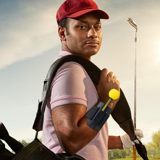 Golf Polsondersteuning - Golf Swing Trainer - Golfswing Verbeteren - Verstelbare 5 Niveaus - 186 cm - Zwart van GOLF — afbeelding 3
