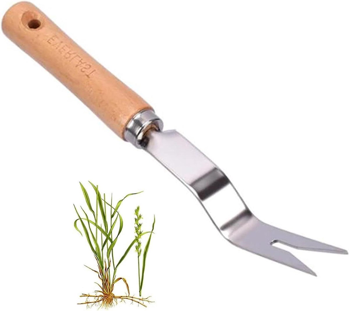 Onkruidtrekker Handig - Grasverwijderaar Gazon - Tuin Onderhouden - Ergonomische Grip - 28 cm - Roestvrij Staal