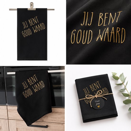Theedoek met grappige tekst bedrukt cadeau afscheid school bedankt juf juffen kado cadeau presentje super bedanken  bedankje einde schooljaar corona juffendag meester meesterdag